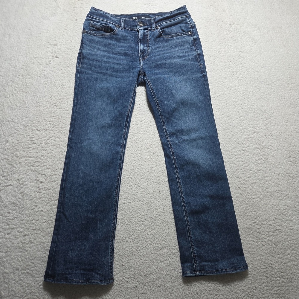 BKE‎ Aiden Slim Mid Rise Boot Leg Jeans Women 27x26 Blue Denim
